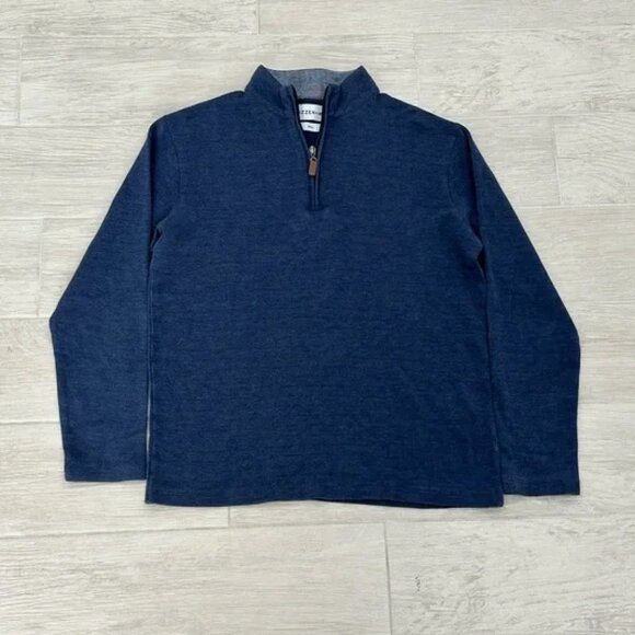 Mizzen+Main Other - Mizzen + Main Navy Blue Staton 1/4 Zip Pullover Sweater Men’s Size Small